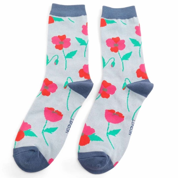 Bamboo Socks - Poppies